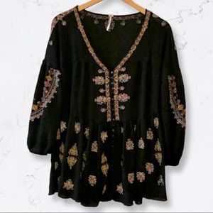 Free People Embroidered Top